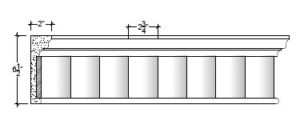 2D View image of Plaster Frieze Moulding – DC506-136