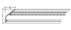 2D View image of Plaster Cove Moulding – DC506-143