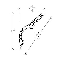 Side View image of Plaster Cove Moulding – DC506-143