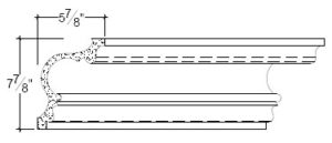 2D View of Plaster Cove Moulding – DC506-156 2D View image of Plaster Cove Moulding – DC506-156
