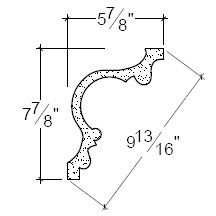 Side View of Plaster Cove Moulding – DC506-156 Side View image of Plaster Cove Moulding – DC506-156