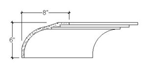 2D View of Plaster Cove Moulding – DC506-157 2D View image of Plaster Cove Moulding – DC506-157