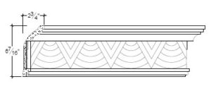 2D View image of Plaster Cornice – DC506-159