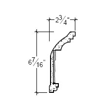 Side View image of Plaster Cornice – DC506-159