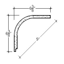 Side View image of Plaster Cove Moulding – DC506-160