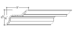 2D View image of Plaster Crown Moulding – DC506-171A
