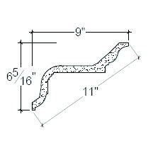 Side View image of Plaster Crown Moulding – DC506-171A
