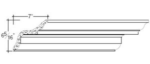 2D View image of Plaster Crown Moulding – DC506-172A