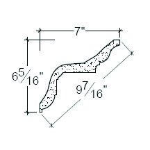 Side View image of Plaster Crown Moulding – DC506-172A