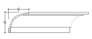 2D View image of Plaster Cove Moulding – DC506-175