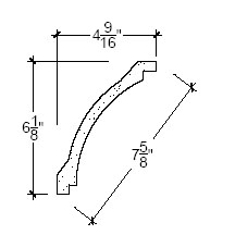 Side View of Plaster Cove Moulding – DC506-175B Side View image of Plaster Cove Moulding – DC506-175B