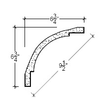 Side View image of Plaster Cove Moulding – DC506-175