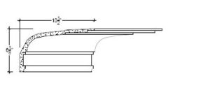 2D View of Plaster Cove Moulding – DC506-181 2D View image of Plaster Cove Moulding – DC506-181