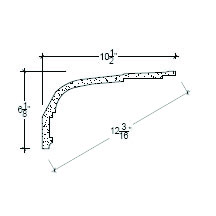 Side View of Plaster Cove Moulding – DC506-181 Side View image of Plaster Cove Moulding – DC506-181