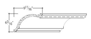 2D View image of Plaster Cove Moulding – DC506-184