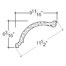 Side View image of Plaster Cove Moulding – DC506-184
