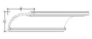 2D View of Plaster Cove Moulding – DC506-197 2D View image of Plaster Cove Moulding – DC506-197