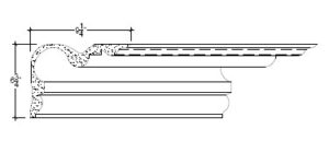 2D View of Plaster Cove Moulding – DC506-199 2D View image of Plaster Cove Moulding – DC506-199