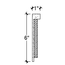 Side View of Plaster Cornice – DC506-204 Side View image of Plaster Cornice – DC506-204