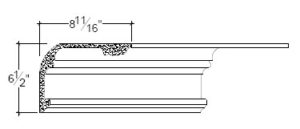 2D View image of Plaster Cove Moulding – DC506-210