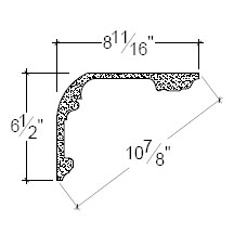 Side View image of Plaster Cove Moulding – DC506-210