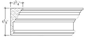 2D View image of Plaster Frieze Moulding – DC506-214