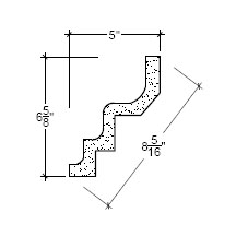 Side View image of Plaster Crown Moulding – DC506-272
