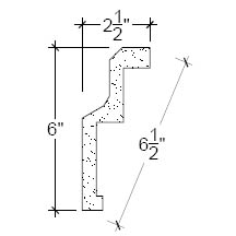 Side View of Plaster Crown Moulding – DC506-275b Side View image of Plaster Crown Moulding – DC506-275b