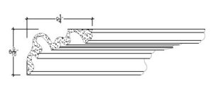 2D View image of Plaster Crown Moulding – DC506-288b