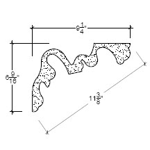 Side View image of Plaster Crown Moulding – DC506-288b