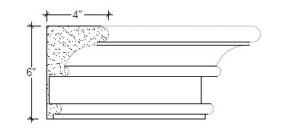 2D View image of Plaster Frieze Moulding – DC506-300