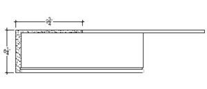 2D View of Plaster Crown Moulding – DC506-307B 2D View image of Plaster Crown Moulding – DC506-307B