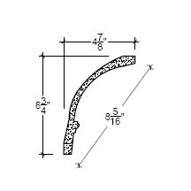 Side View image of Plaster Cove Moulding – DC506-322