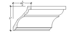 2D View image of Plaster Crown Moulding – DC506-324