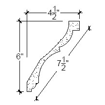 Side View image of Plaster Crown Moulding – DC506-324