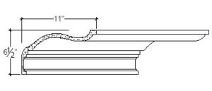 2D View of Plaster Crown Moulding – DC506-325 2D View image of Plaster Crown Moulding – DC506-325