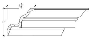 2D View image of Plaster Crown Moulding – DC506-329