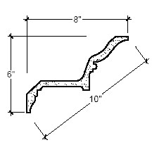 Side View image of Plaster Crown Moulding – DC506-329A