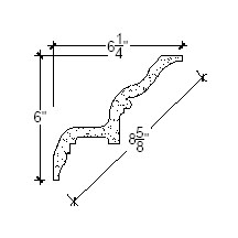 Side View image of Plaster Crown Moulding – DC506-329