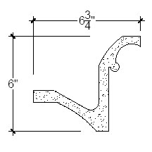 Side View image of Plaster Crown Moulding – DC506-335
