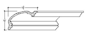 2D View image of Plaster Cove Moulding – DC506-350