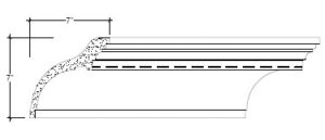 2D View of Plaster Cove Moulding – DC507-011 2D View image of Plaster Cove Moulding – DC507-011