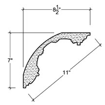 Side View image of Plaster Cornice – DC507-014