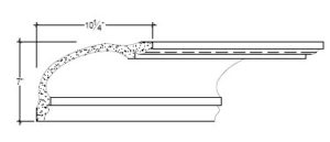 2D View image of Plaster Cove Moulding – DC507-018