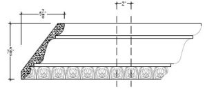2D View of Plaster Cornice – DC507-021 2D View image of Plaster Cornice – DC507-021