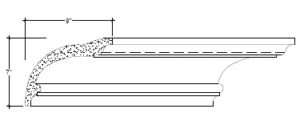 2D View image of Plaster Cove Moulding – DC507-040