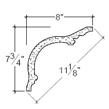 Side View image of Plaster Cove Moulding – DC507-042