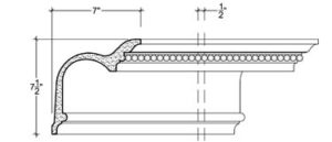 2D View image of Plaster Cornice – DC507-047