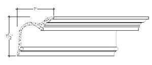 2D View image of Plaster Cove Moulding – DC507-047A