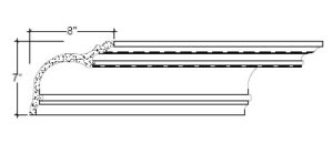 2D View of Plaster Cove Moulding – DC507-058 2D View image of Plaster Cove Moulding – DC507-058
